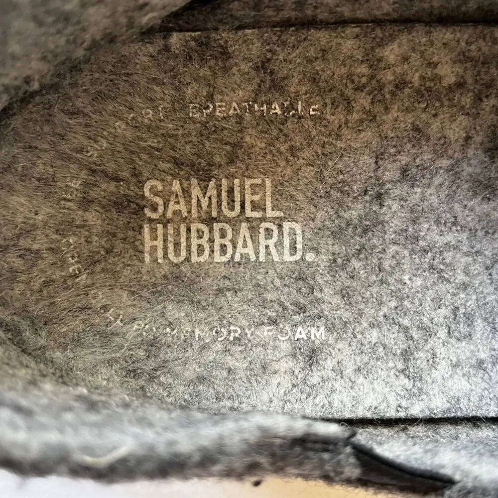 Samuel Hubbard Spring Back Men's Felt Slippers Shoes Charcoal Gray Size 9.5